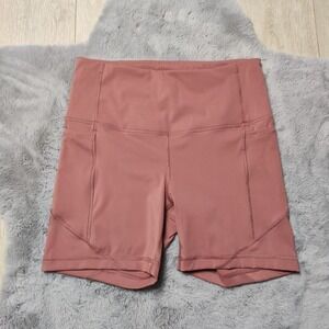 CRZ Yoga Women's Butterluxe Biker Shorts with Pockets Pink Medium